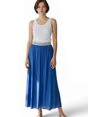 Piazza Roma Made in Italy Royal Blue Maxi Skirt - NWT - Size Medium